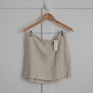 Naked Wardrobe Linen Mini Skirt